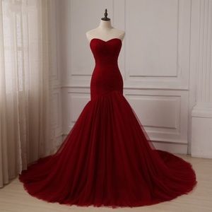 Red mermaid dress